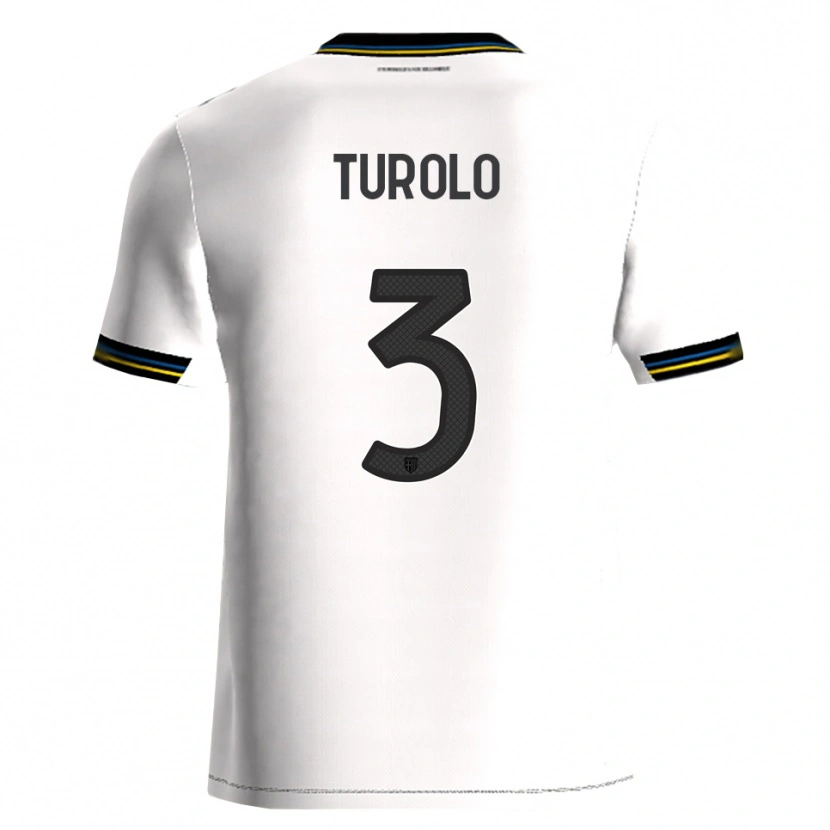 Danxen Hombre Camiseta Alessio Turolo #3 Blanco Negro 1ª Equipación 2025/26 La Camisa México