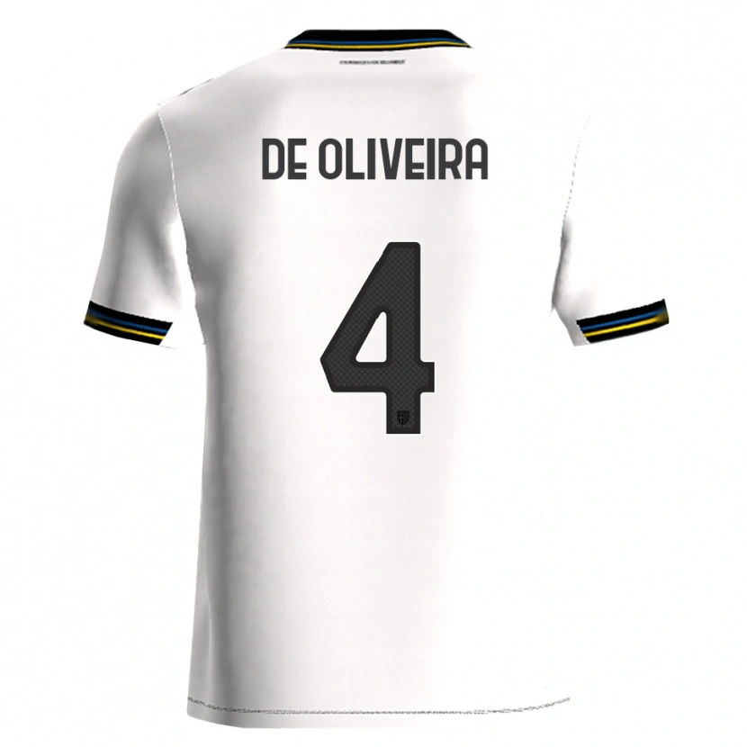 Danxen Hombre Camiseta Luca De Oliveira #4 Blanco Negro 1ª Equipación 2025/26 La Camisa México