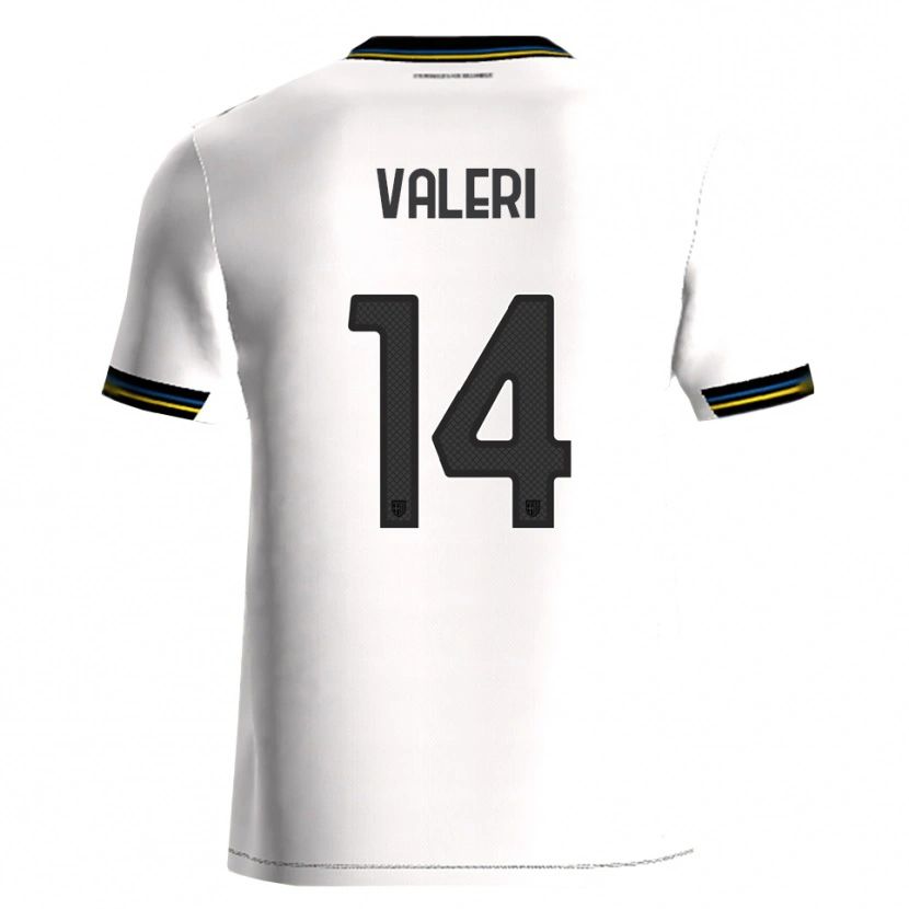 Danxen Hombre Camiseta Emanuele Valeri #14 Blanco Negro 1ª Equipación 2025/26 La Camisa México
