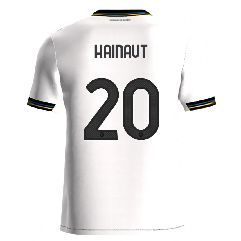 Danxen Hombre Camiseta Antoine Hainaut #20 Blanco Negro 1ª Equipación 2025/26 La Camisa México