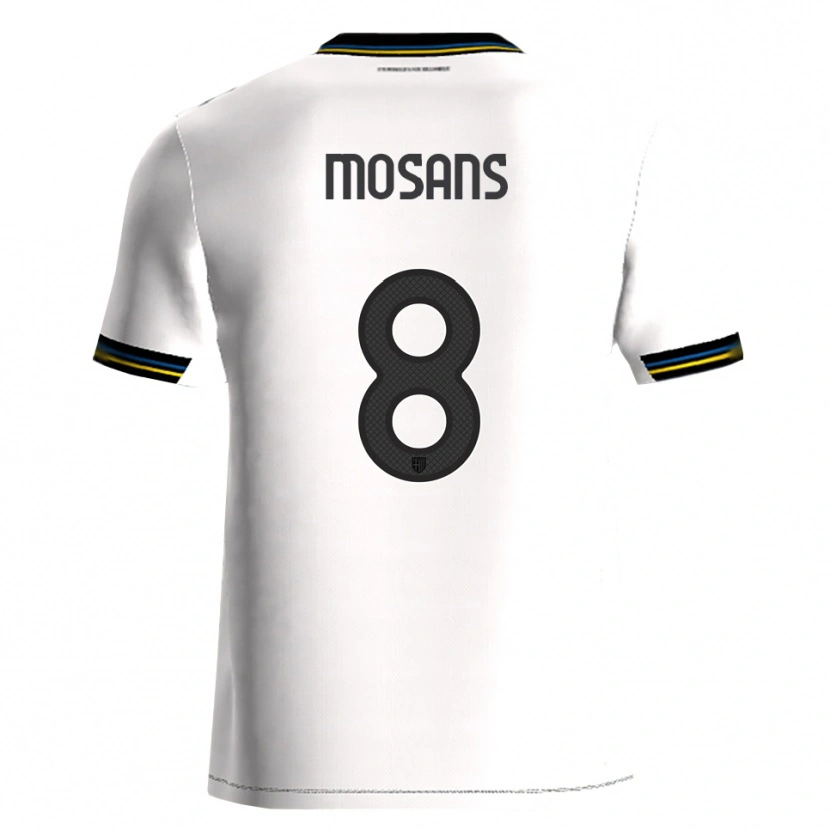 Danxen Hombre Camiseta Kristaps Mosans #8 Blanco Negro 1ª Equipación 2025/26 La Camisa México