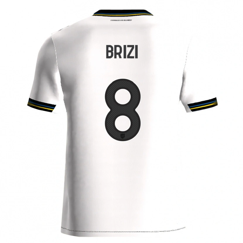 Danxen Hombre Camiseta Andrea Brizi #8 Blanco Negro 1ª Equipación 2025/26 La Camisa México