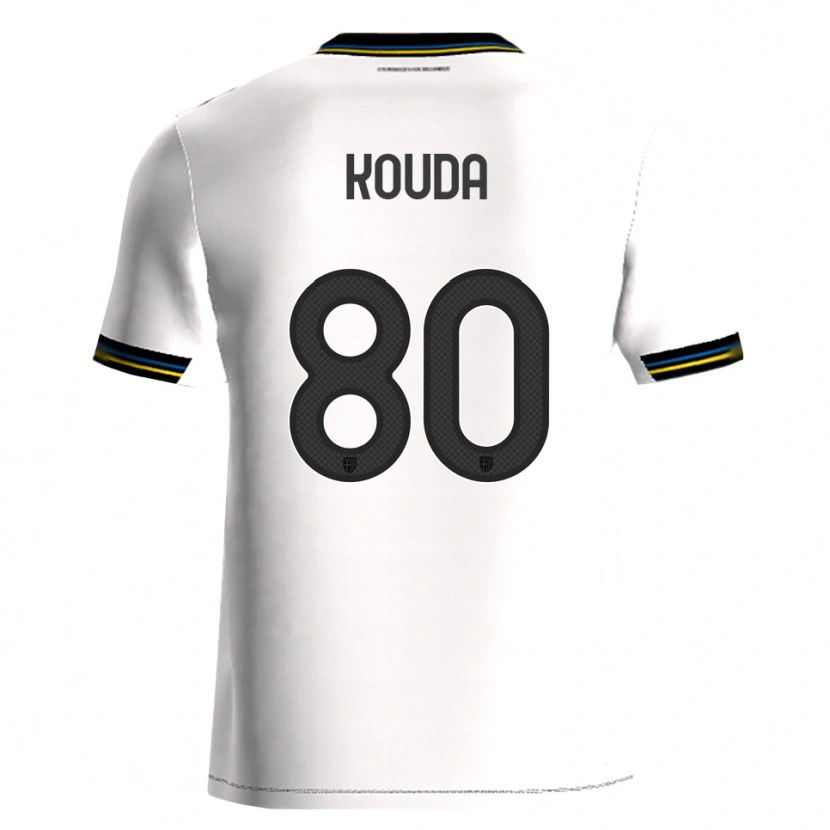 Danxen Hombre Camiseta Rachid Kouda #80 Blanco Negro 1ª Equipación 2025/26 La Camisa México