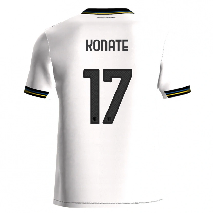 Danxen Hombre Camiseta Abdou-Salam Konate #17 Blanco Negro 1ª Equipación 2025/26 La Camisa México