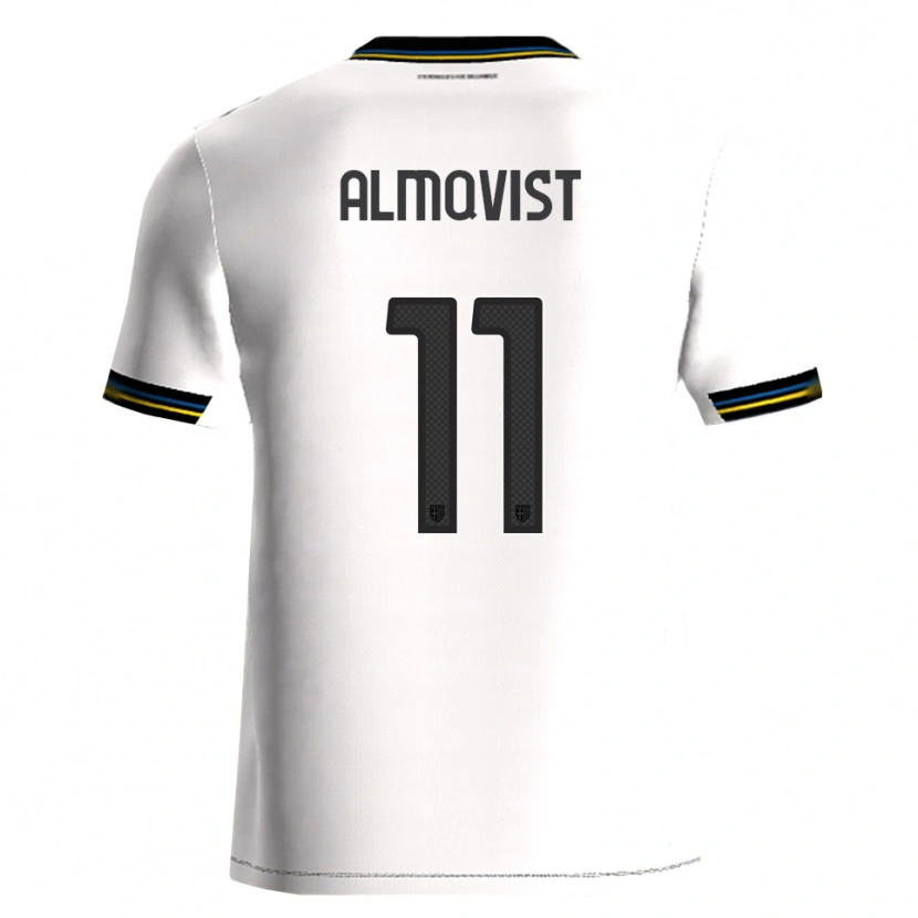 Danxen Hombre Camiseta Pontus Almqvist #11 Blanco Negro 1ª Equipación 2025/26 La Camisa México