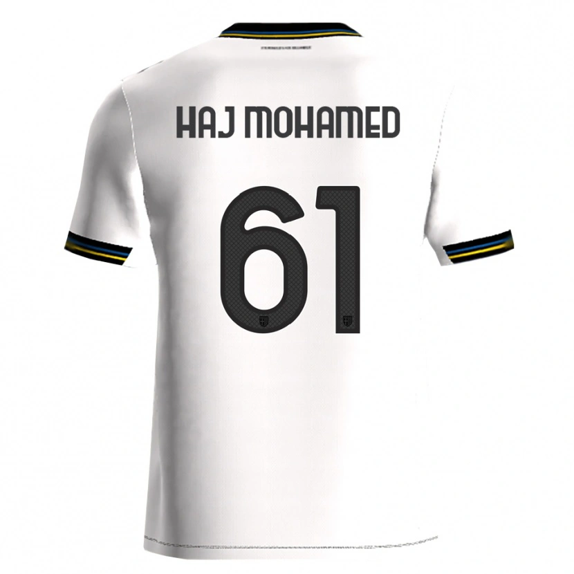 Danxen Hombre Camiseta Anas Haj Mohamed #61 Blanco Negro 1ª Equipación 2025/26 La Camisa México
