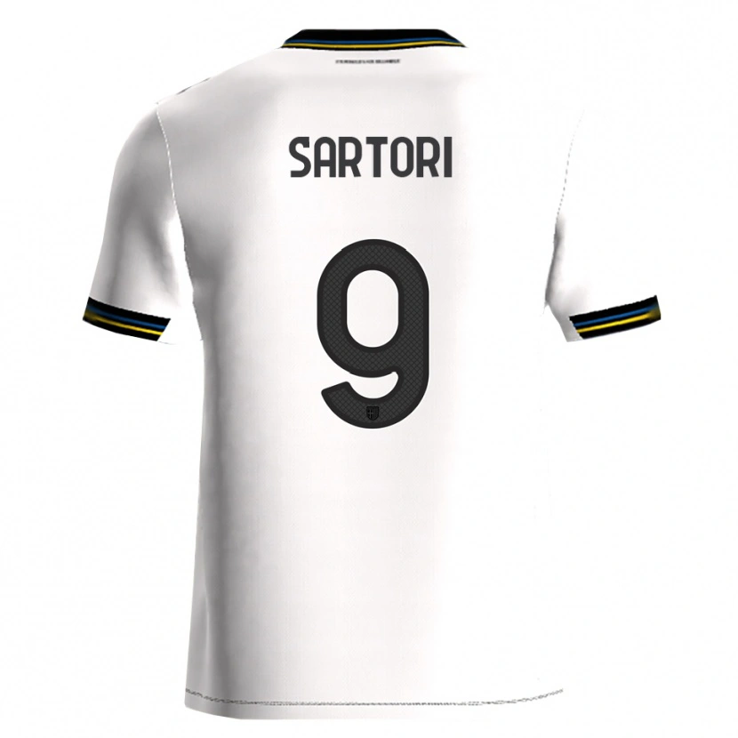 Danxen Hombre Camiseta Francesco Sartori #9 Blanco Negro 1ª Equipación 2025/26 La Camisa México