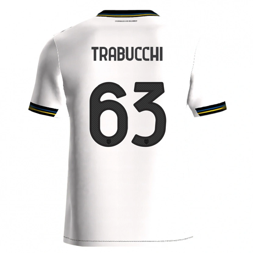 Danxen Hombre Camiseta Nicolas Trabucchi #63 Blanco Negro 1ª Equipación 2025/26 La Camisa México
