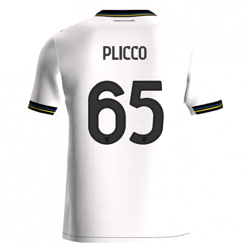 Danxen Hombre Camiseta Elia Plicco #65 Blanco Negro 1ª Equipación 2025/26 La Camisa México