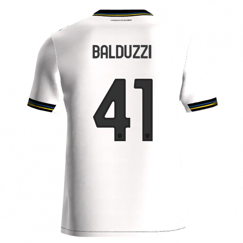 Danxen Hombre Camiseta Davide Balduzzi #41 Blanco Negro 1ª Equipación 2025/26 La Camisa México