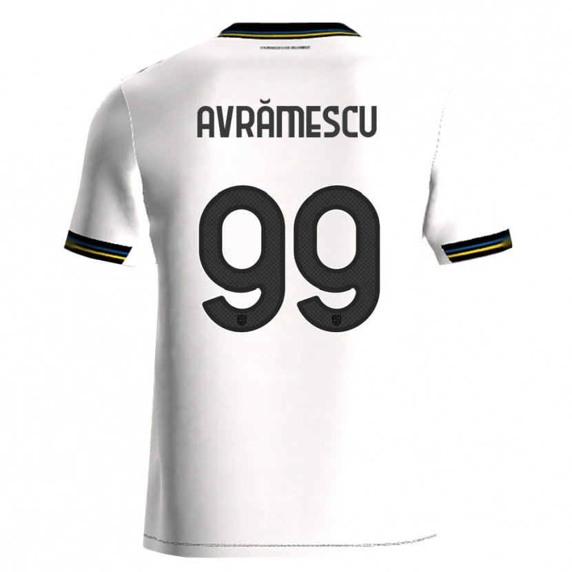 Danxen Hombre Camiseta Ianis Avrămescu #99 Blanco Negro 1ª Equipación 2025/26 La Camisa México