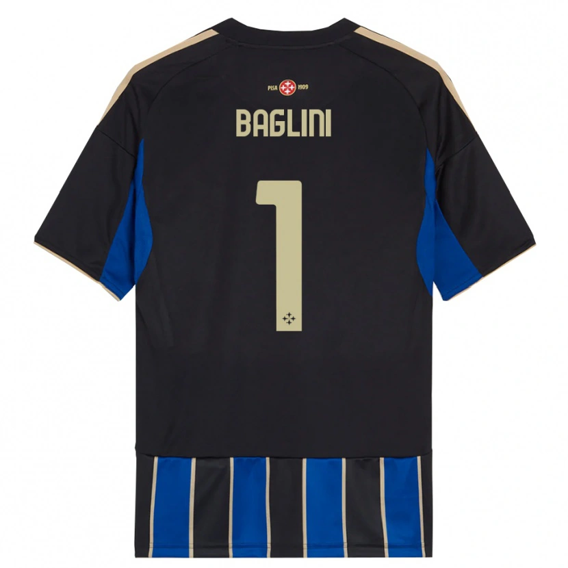 Danxen Hombre Camiseta Giacomo Baglini #1 Negro Azul 1ª Equipación 2025/26 La Camisa México