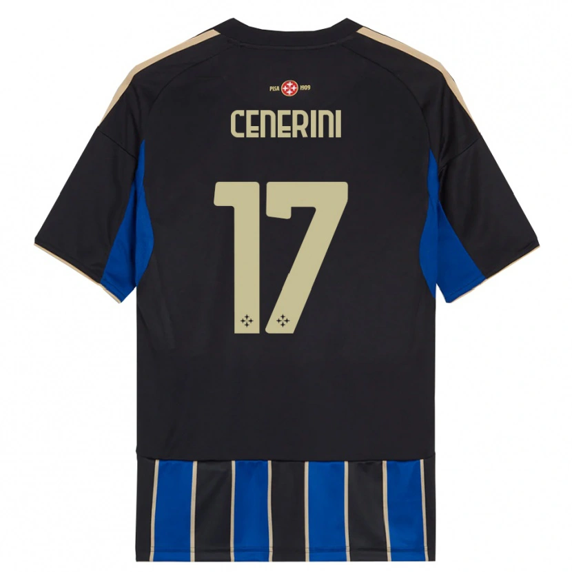 Danxen Hombre Camiseta Marco Cenerini #17 Negro Azul 1ª Equipación 2025/26 La Camisa México