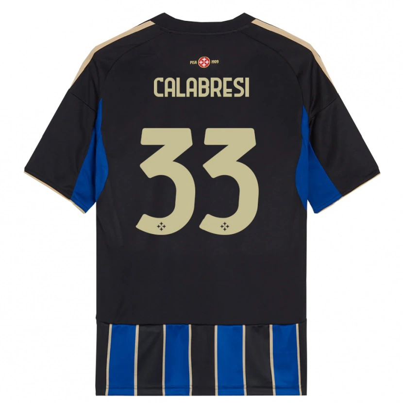 Danxen Hombre Camiseta Arturo Calabresi #33 Negro Azul 1ª Equipación 2025/26 La Camisa México