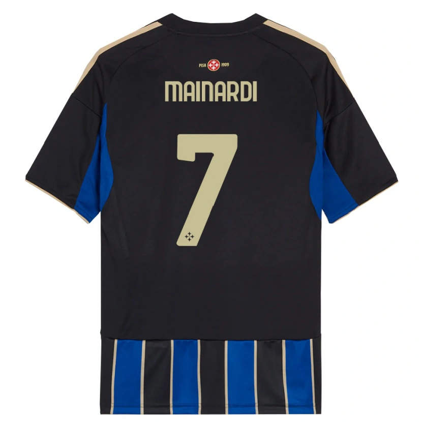 Danxen Hombre Camiseta Gianmarco Mainardi #7 Negro Azul 1ª Equipación 2025/26 La Camisa México
