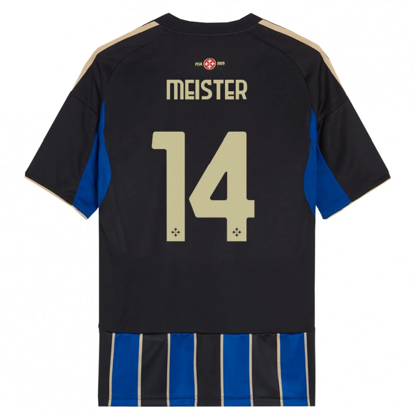 Danxen Hombre Camiseta Henrik Meister #14 Negro Azul 1ª Equipación 2025/26 La Camisa México