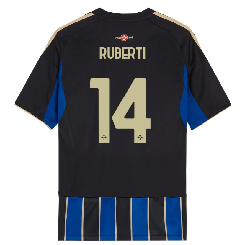Danxen Hombre Camiseta Brando Ruberti #14 Negro Azul 1ª Equipación 2025/26 La Camisa México