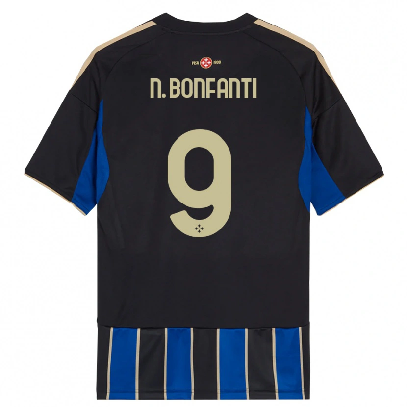 Danxen Hombre Camiseta Nicholas Bonfanti #9 Negro Azul 1ª Equipación 2025/26 La Camisa México