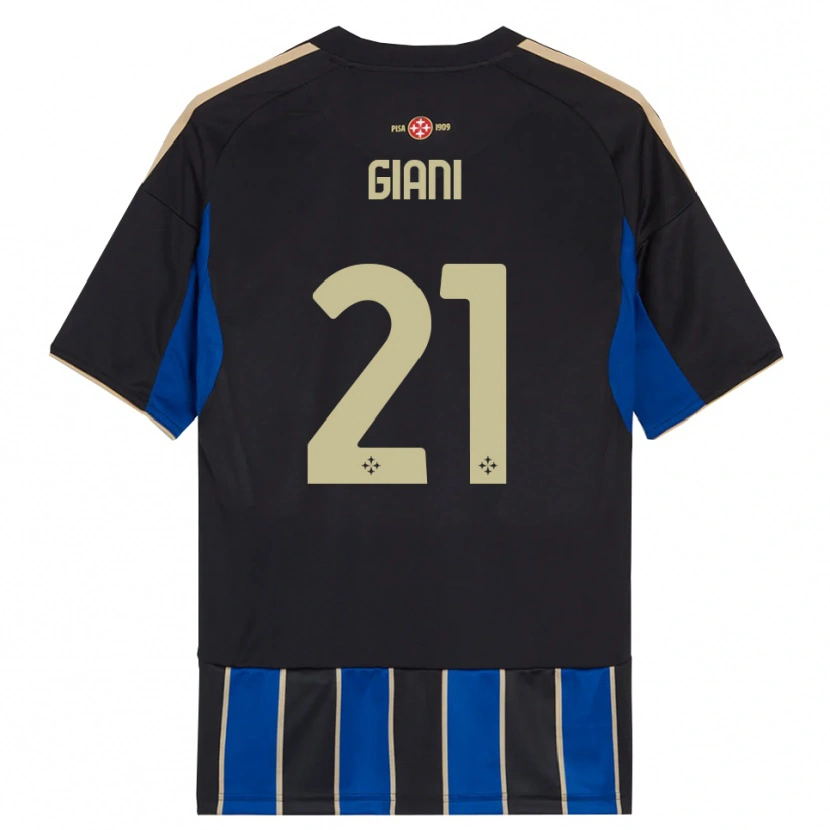 Danxen Hombre Camiseta Elia Giani #21 Negro Azul 1ª Equipación 2025/26 La Camisa México
