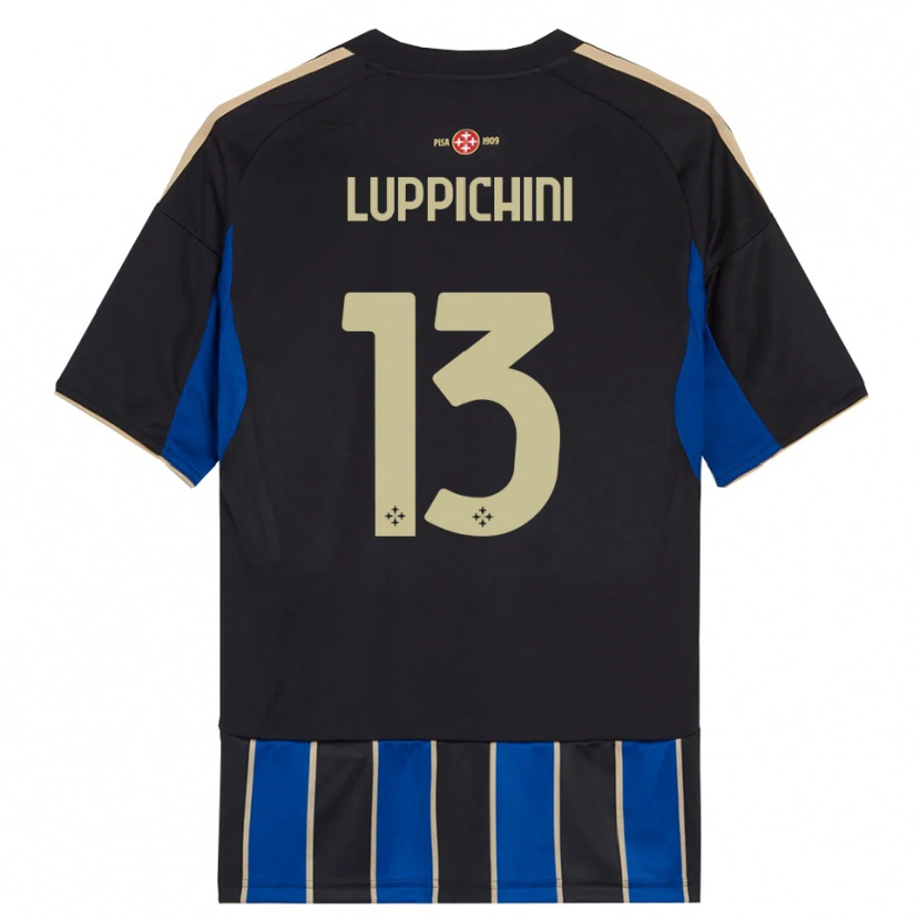 Danxen Hombre Camiseta Matteo Luppichini #13 Negro Azul 1ª Equipación 2025/26 La Camisa México
