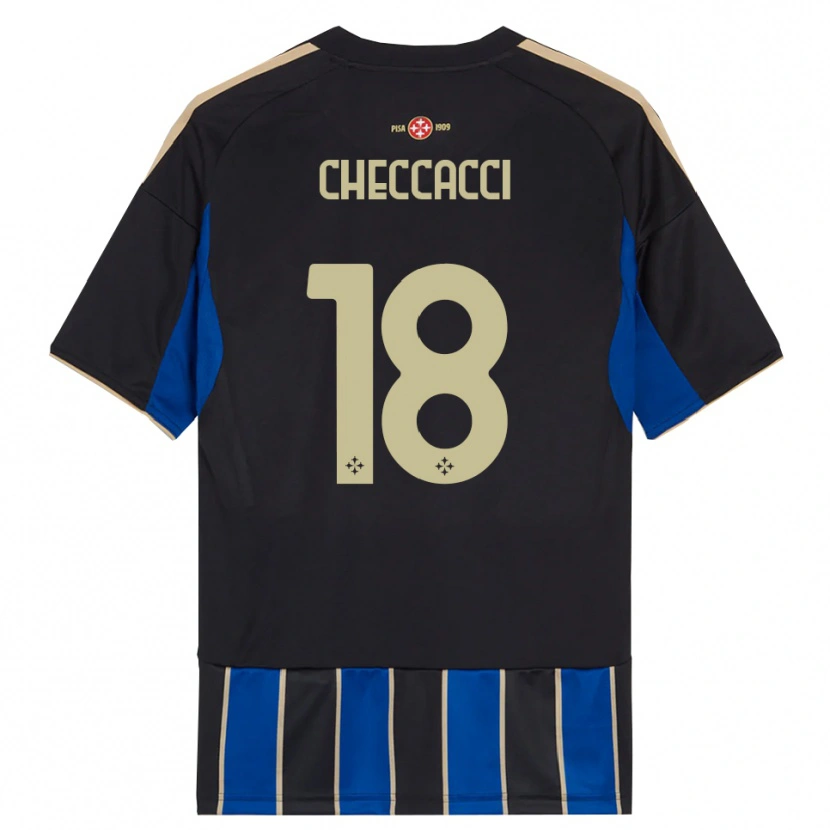 Danxen Hombre Camiseta Filippo Checcacci #18 Negro Azul 1ª Equipación 2025/26 La Camisa México