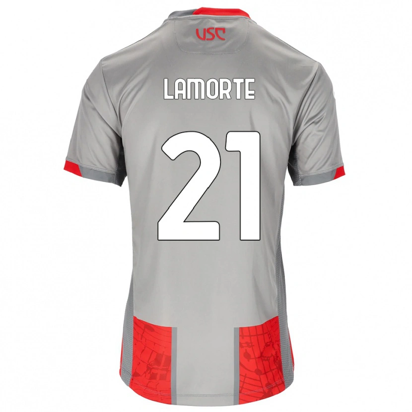 Danxen Hombre Camiseta Alessandro Lamorte #21 Rojo Gris 1ª Equipación 2025/26 La Camisa México