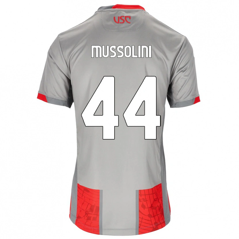 Danxen Hombre Camiseta Romano Floriani Mussolini #44 Rojo Gris 1ª Equipación 2025/26 La Camisa México