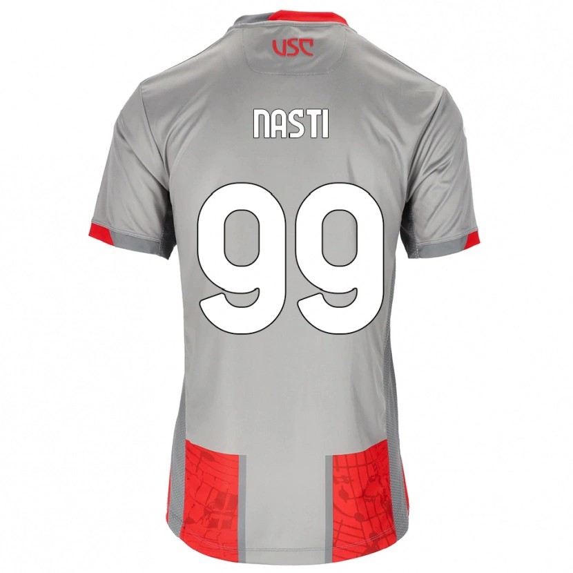 Danxen Hombre Camiseta Marco Nasti #99 Rojo Gris 1ª Equipación 2025/26 La Camisa México