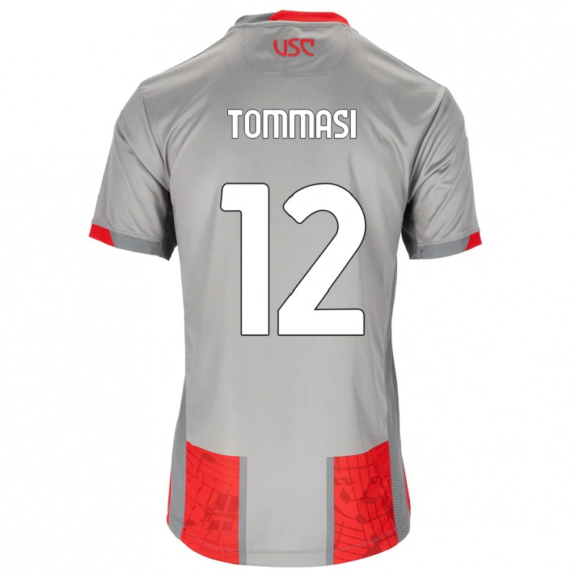 Danxen Hombre Camiseta Francesco Tommasi #12 Rojo Gris 1ª Equipación 2025/26 La Camisa México