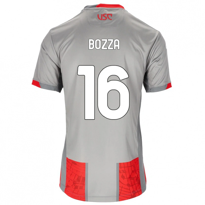 Danxen Hombre Camiseta Mattia Bozza #16 Rojo Gris 1ª Equipación 2025/26 La Camisa México