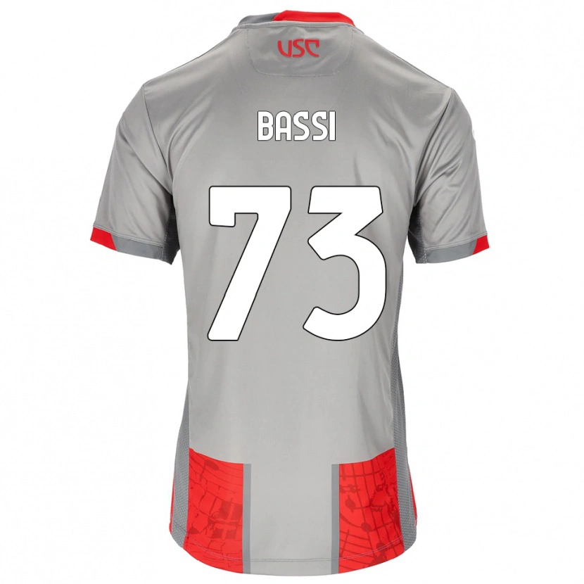 Danxen Hombre Camiseta Emanuele Bassi #73 Rojo Gris 1ª Equipación 2025/26 La Camisa México