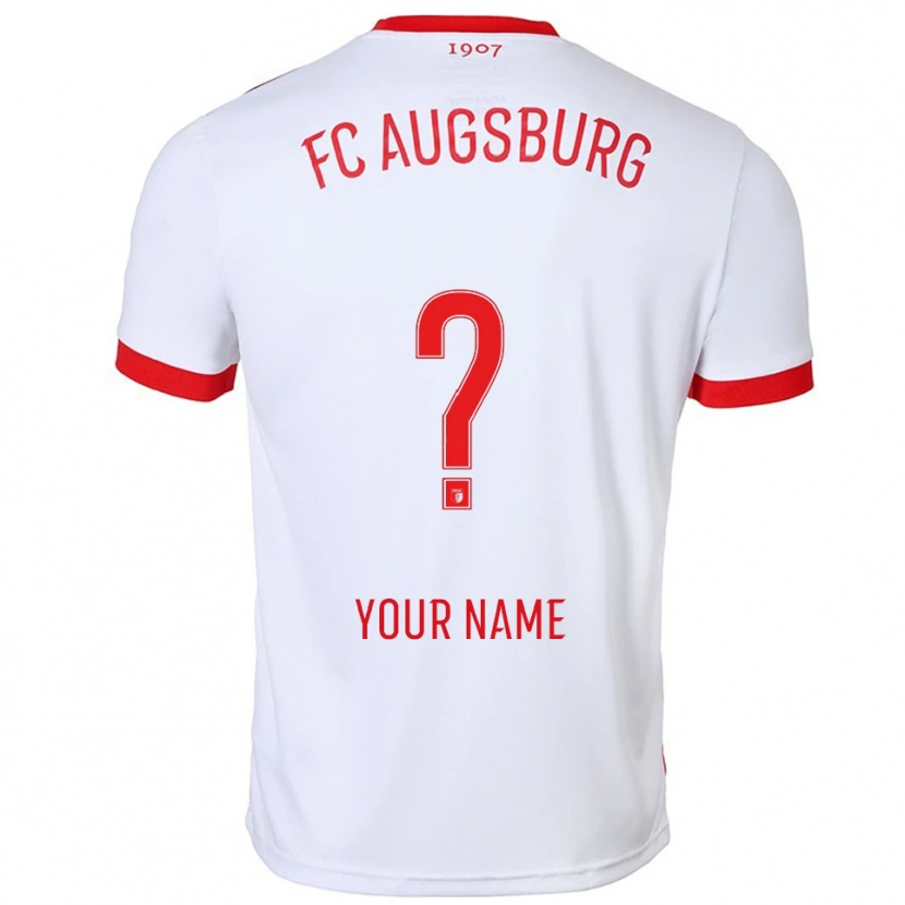 Danxen Hombre Camiseta Su Nombre #0 Blanco Rojo 1ª Equipación 2025/26 La Camisa México