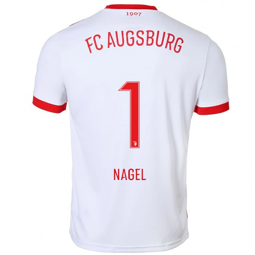 Danxen Hombre Camiseta Timo Nagel #1 Blanco Rojo 1ª Equipación 2025/26 La Camisa México