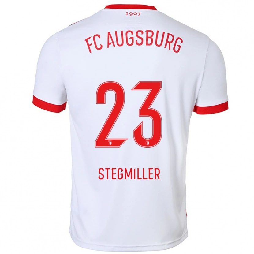 Danxen Hombre Camiseta Louis Stegmiller #23 Blanco Rojo 1ª Equipación 2025/26 La Camisa México