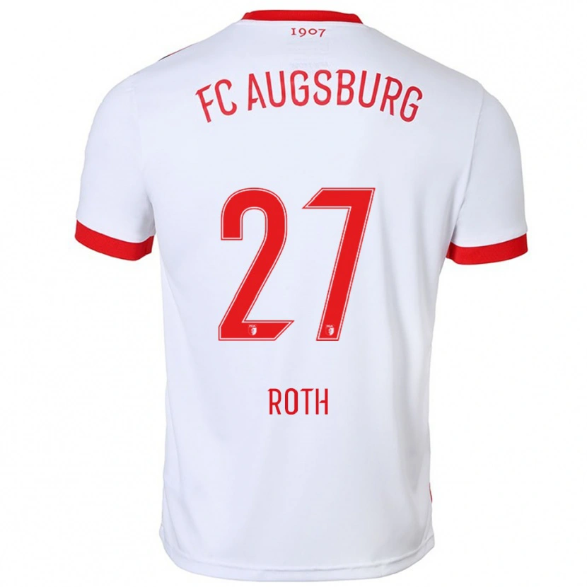 Danxen Hombre Camiseta Constantin Roth #27 Blanco Rojo 1ª Equipación 2025/26 La Camisa México