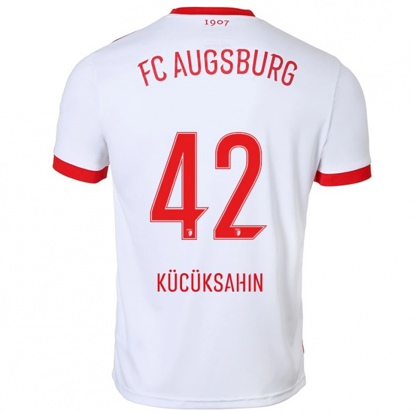Danxen Hombre Camiseta Mahmut Kücüksahin #42 Blanco Rojo 1ª Equipación 2025/26 La Camisa México