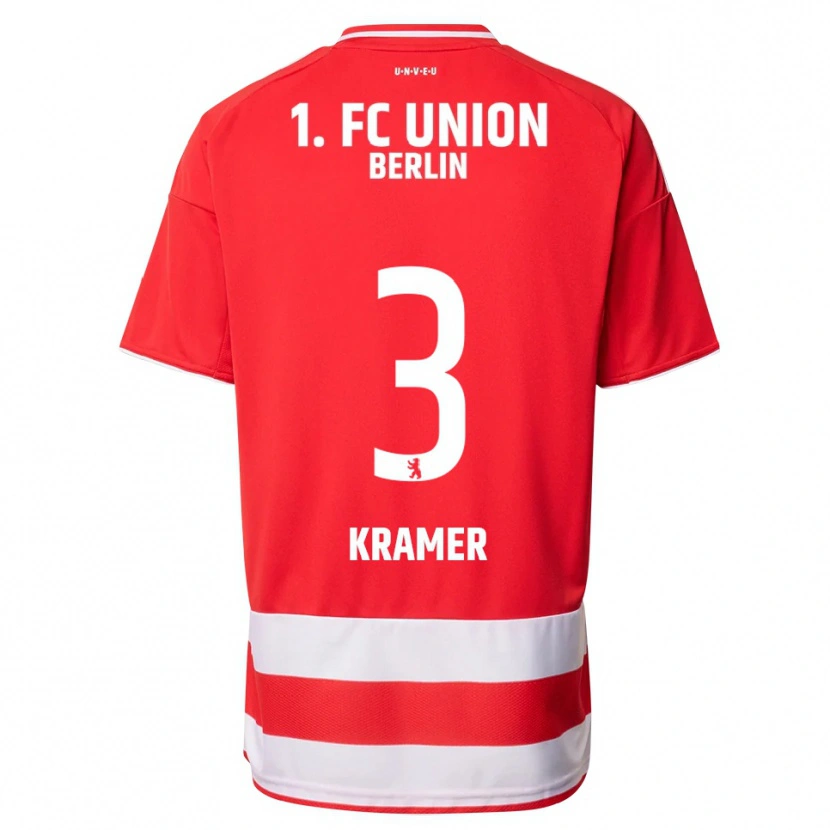 Danxen Hombre Camiseta Carlos Kramer #3 Rojo Blanco 1ª Equipación 2025/26 La Camisa México