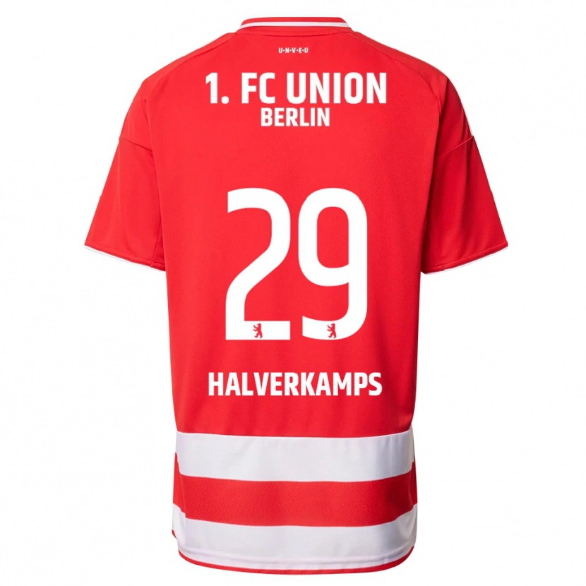 Danxen Hombre Camiseta Antonia Halverkamps #29 Rojo Blanco 1ª Equipación 2025/26 La Camisa México