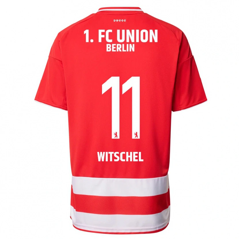 Danxen Hombre Camiseta Maxim Witschel #11 Rojo Blanco 1ª Equipación 2025/26 La Camisa México