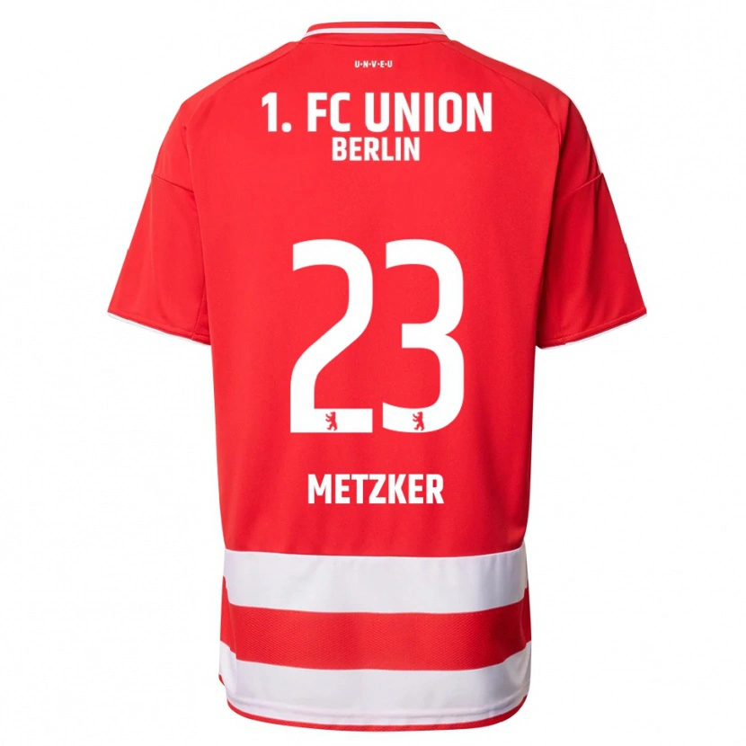Danxen Hombre Camiseta Pia Metzker #23 Rojo Blanco 1ª Equipación 2025/26 La Camisa México