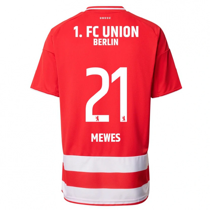 Danxen Hombre Camiseta Gennaro Mewes #21 Rojo Blanco 1ª Equipación 2025/26 La Camisa México