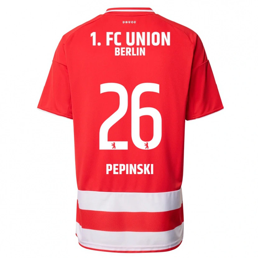 Danxen Hombre Camiseta Louis Pepinski #26 Rojo Blanco 1ª Equipación 2025/26 La Camisa México