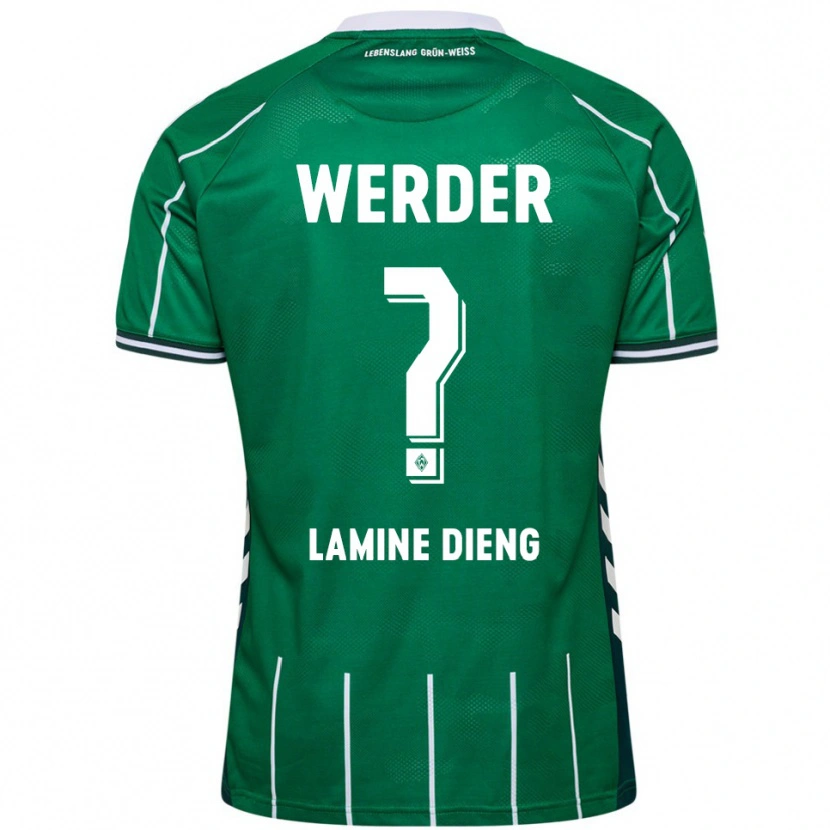Danxen Hombre Camiseta Mamadou Lamine Dieng #0 Verde Blanco 1ª Equipación 2025/26 La Camisa México