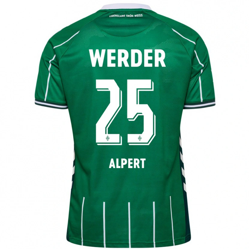 Danxen Hombre Camiseta Marvin Alpert #25 Verde Blanco 1ª Equipación 2025/26 La Camisa México