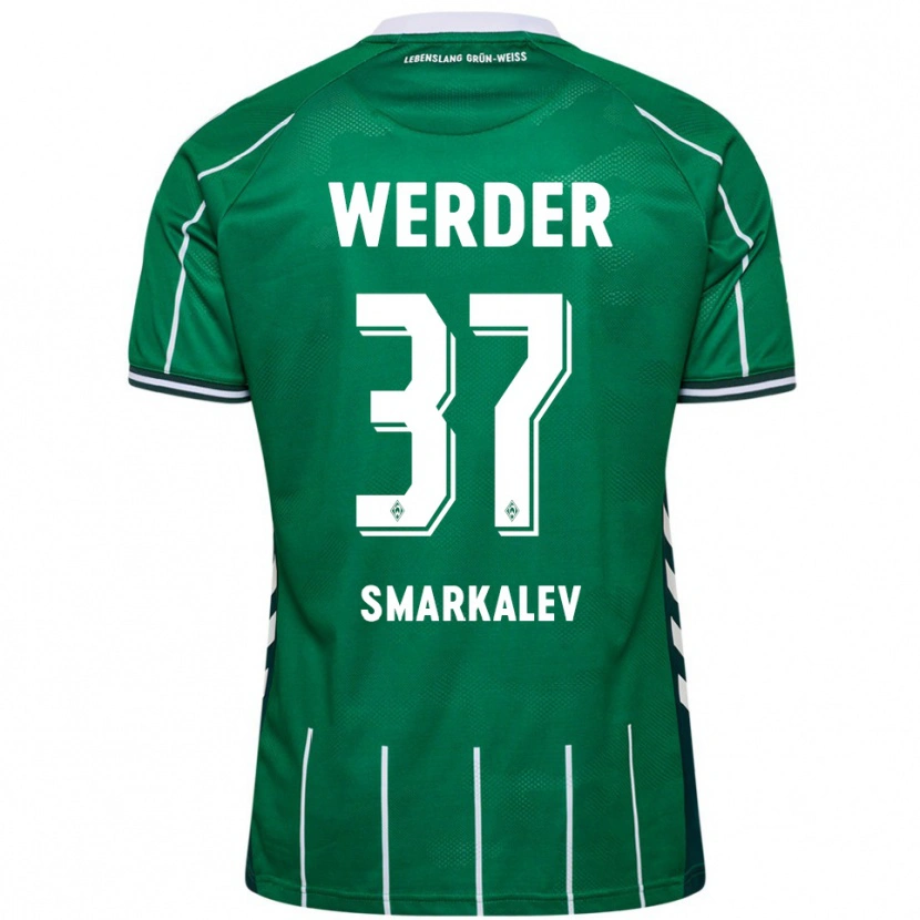 Danxen Hombre Camiseta Stefan Smarkalev #37 Verde Blanco 1ª Equipación 2025/26 La Camisa México