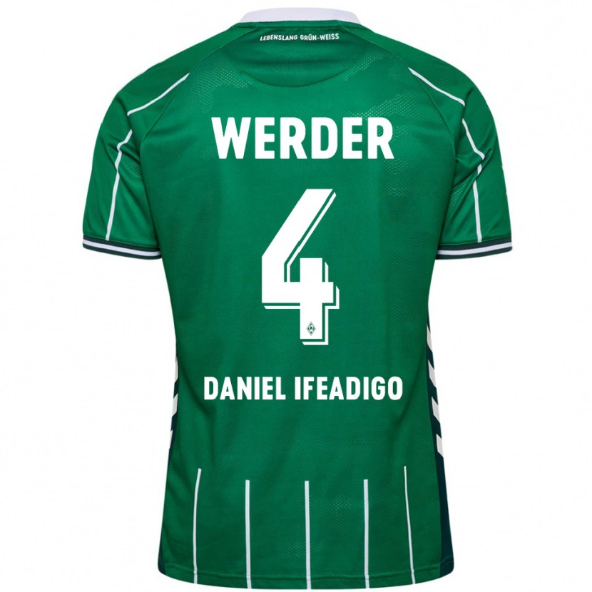 Danxen Hombre Camiseta Kamsiyonna Daniel Ifeadigo #4 Verde Blanco 1ª Equipación 2025/26 La Camisa México