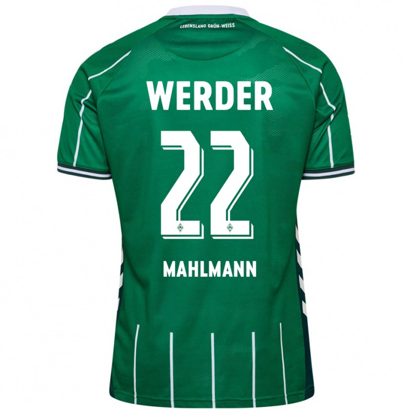 Danxen Hombre Camiseta Justus Mahlmann #22 Verde Blanco 1ª Equipación 2025/26 La Camisa México