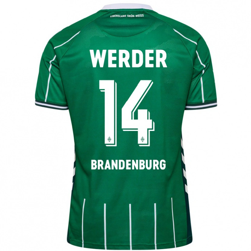 Danxen Hombre Camiseta Michaela Brandenburg #14 Verde Blanco 1ª Equipación 2025/26 La Camisa México