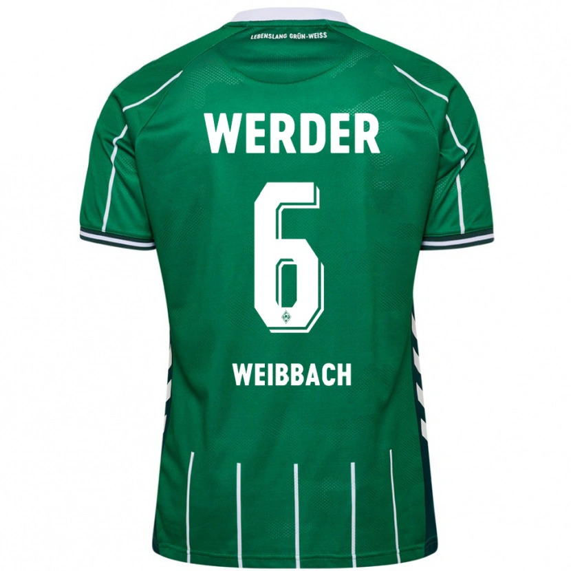 Danxen Hombre Camiseta Noah Weißbach #6 Verde Blanco 1ª Equipación 2025/26 La Camisa México