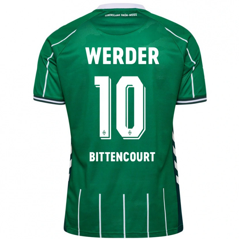 Danxen Hombre Camiseta Leonardo Bittencourt #10 Verde Blanco 1ª Equipación 2025/26 La Camisa México